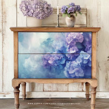 Hydrangea Tissue Paper Decoupage