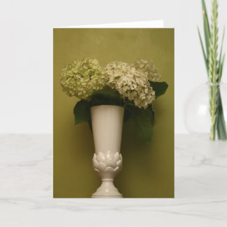 hydrangea vase card