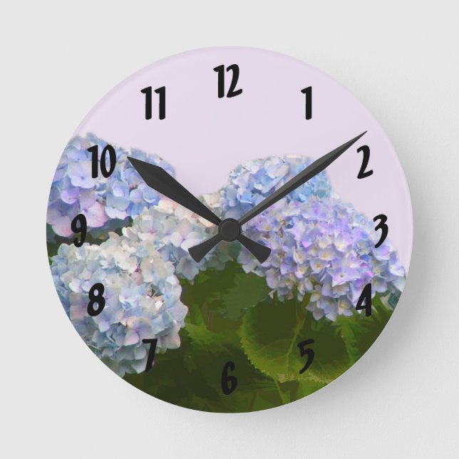 Hydrangea Wall Clock (Front)