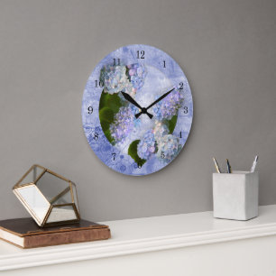 Hydrangea Wall Clock