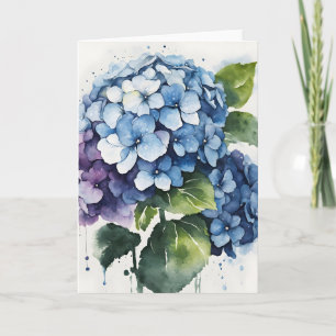 Hydrangea - Watercolor flowers Card