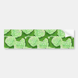 Hydrangea watercolor pattern bumper sticker