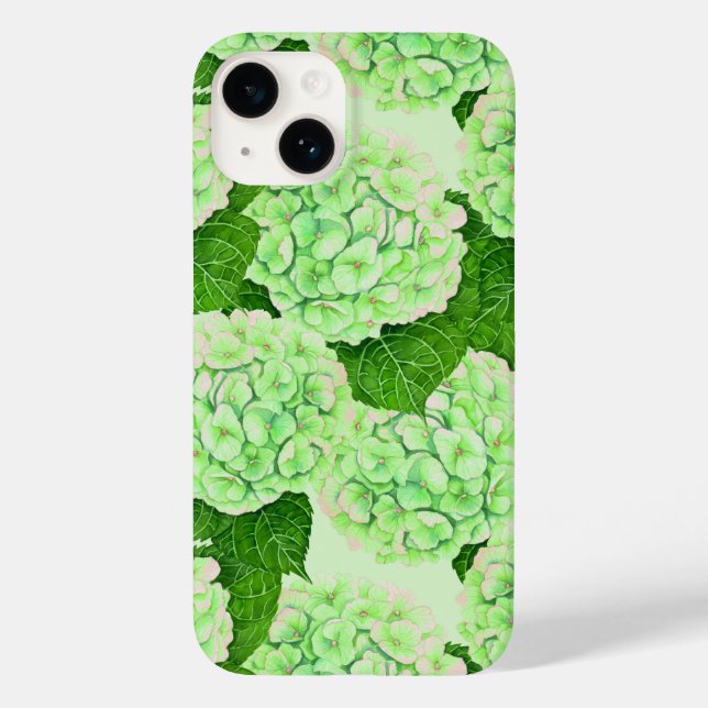 Hydrangea watercolor pattern Case-Mate iPhone case (Back)