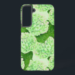 Hydrangea watercolor pattern samsung galaxy case<br><div class="desc">Pattern made of green hydrangea flower painted with watercolors.</div>