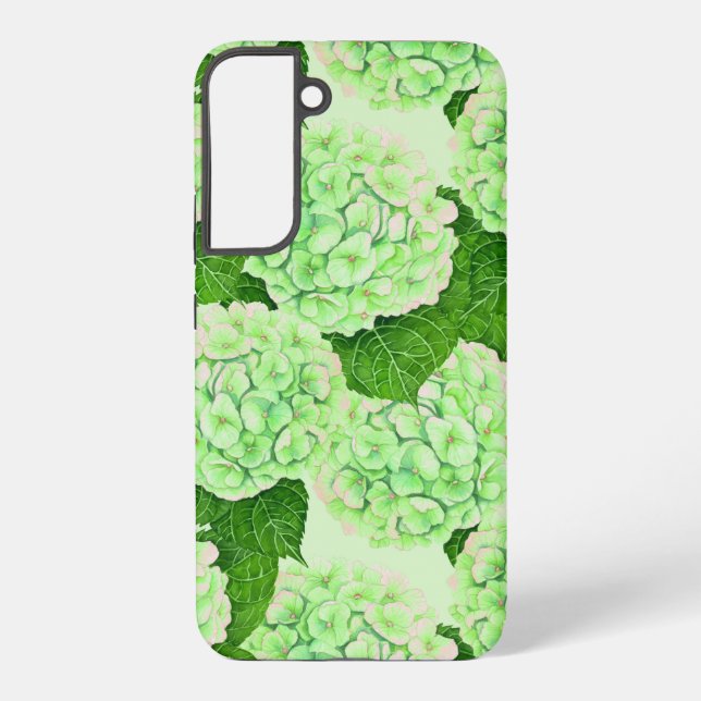 Hydrangea watercolor pattern samsung galaxy s22+ case (Back)