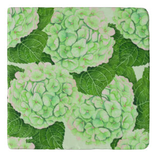 Hydrangea watercolor pattern trivet