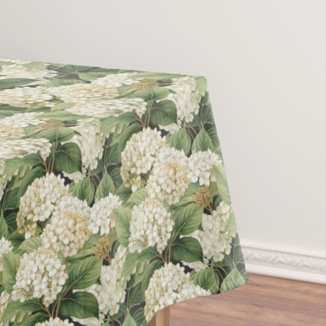 Hydrangea watercolour floral Boho retro flowers Tablecloth (In Situ)