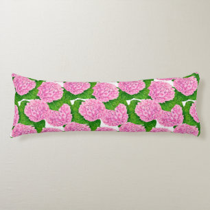 Hydrangea waterolor pattern body cushion