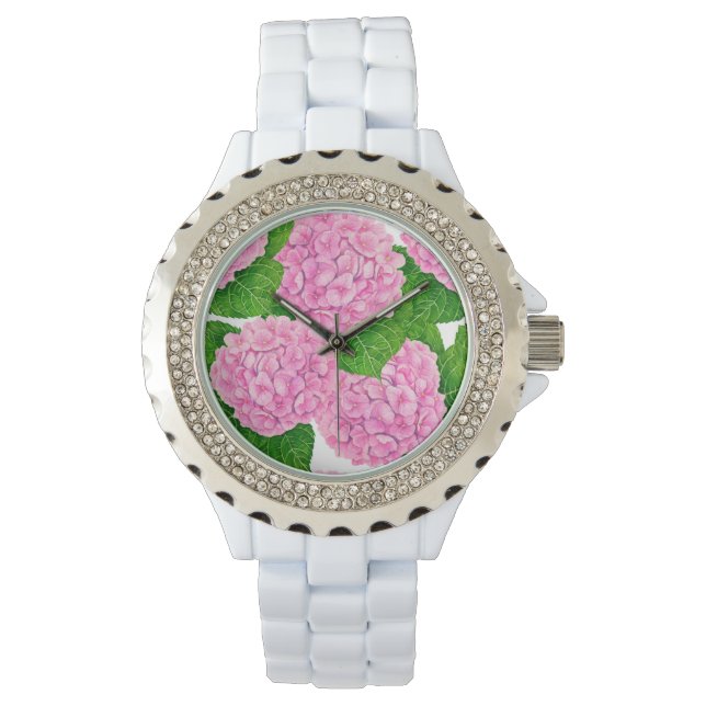 Hydrangea waterolor pattern watch (Front)