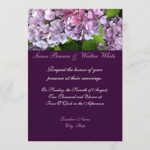 Hydrangea Wedding Invitation