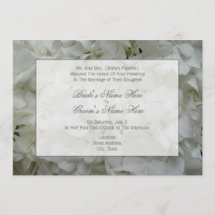 Hydrangea Wedding Invitation- From Bride's Parents Invitation