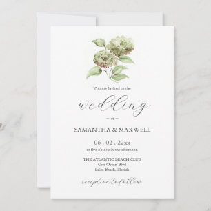 Hydrangea Wedding Invitation Invitations