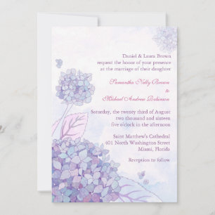 Hydrangea Wedding Invitations