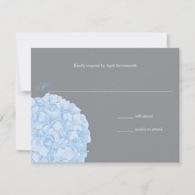 Hydrangea Wedding Response (Front)