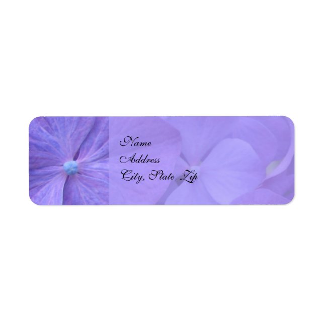 Hydrangea Wedding Return Address Label (Front)
