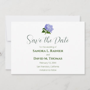 Hydrangea Wedding Save the Date Cards