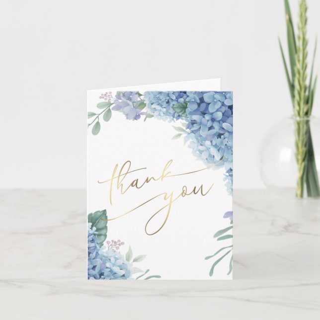 Hydrangea wedding | small thank you card (Front)