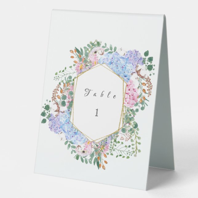 Hydrangea wedding table stand  (Front)