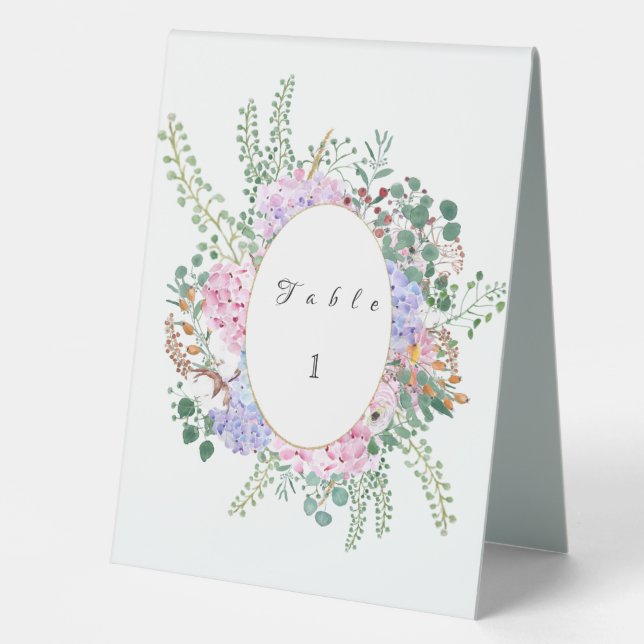 Hydrangea wedding table stand 2 (Front)