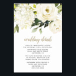 Hydrangea White Gold Floral Wedding Enclosure Card<br><div class="desc">Design features elegant hydrangea and rose watercolor elements in shades of white,  gold,  ivory,  and other neutral colours over greenery,  eucalyptus and other botanical foliage.  You can completely change all text to your personal needs.  You can add directions,  etc. if needed.</div>