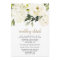 Hydrangea White Gold Floral Wedding Enclosure Card