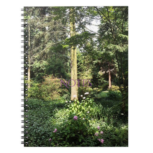 Hydrangea Wood Trees Nature Photography Notebook (Front)