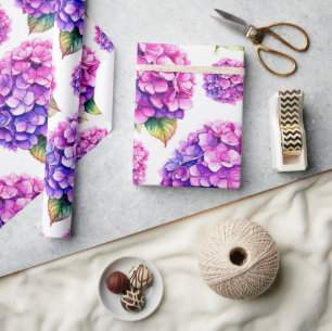 Hydrangea wrapping paper