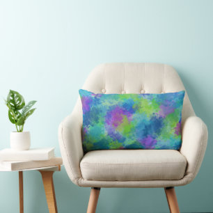 Hydrangeas Abstract Lumbar Cushion