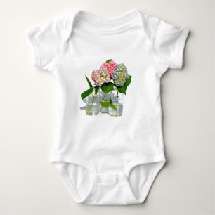 hydrangeas and mason jar baby bodysuit