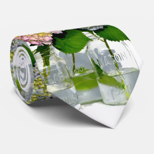 Hydrangeas and Mason jar Tie