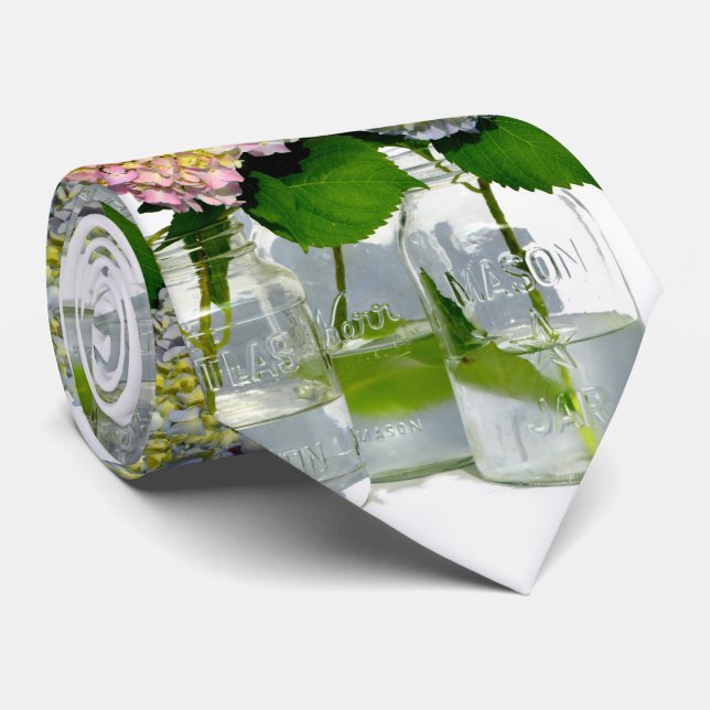 Hydrangeas and Mason jar Tie (Rolled)