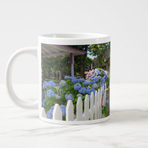 Hydrangeas and Picket Fence - Martha's Vineyard Large Coffee Mug