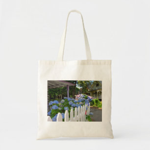 Hydrangeas and Picket Fence - Martha's Vineyard Tote Bag