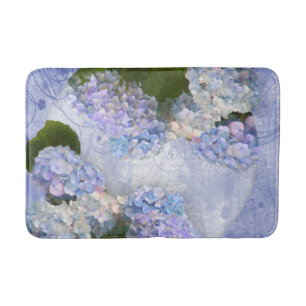Hydrangeas bath mat