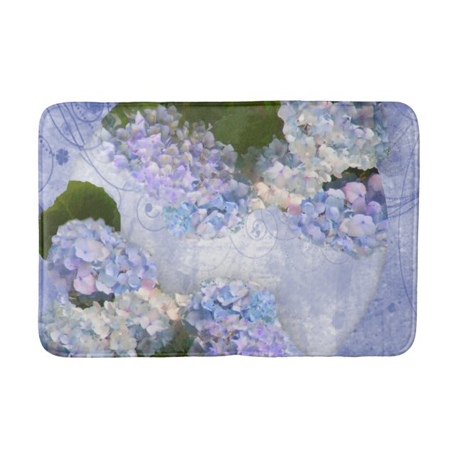 Hydrangeas  bath mat (Front)