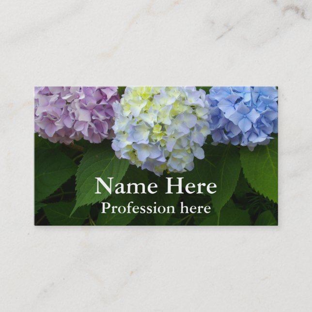 Hydrangeas - business card (Front)