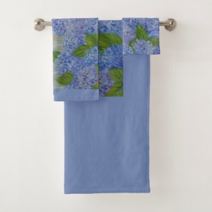 Hydrangeas By The Sea Bath Towel Set