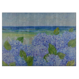 Hydrangeas By The Sea Cutting Board