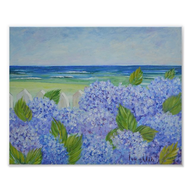 Hydrangeas By The Sea Photo Print (Front)