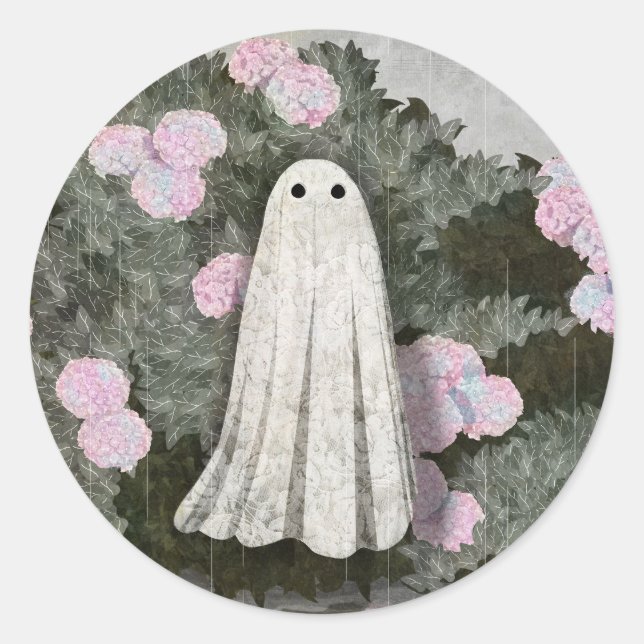 Hydrangeas Classic Round Sticker (Front)