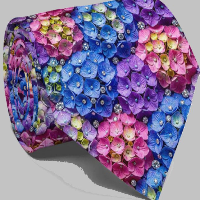  Hydrangeas & Diamonds | Wedding and Events Neck  Tie (Creator Uploaded)