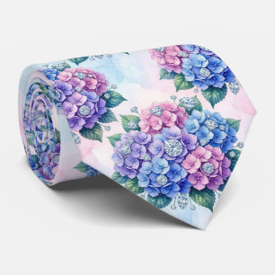 Hydrangeas & Diamonds Wedding and Events Neck Tie