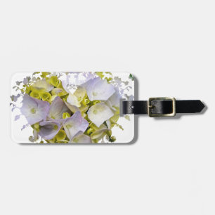 Hydrangeas in a Heart Cutout Luggage Tag