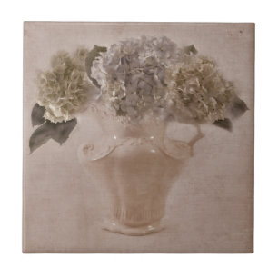 Hydrangeas In A Vase Ceramic Tile