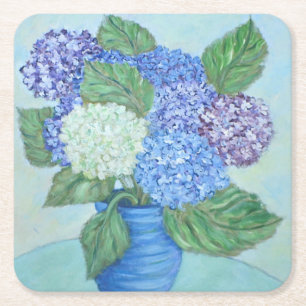 Hydrangeas In Vase Party Coaster