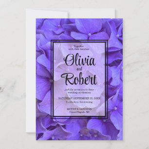 Hydrangeas Lavender lilac Invitation