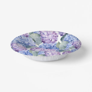 Hydrangeas paper plate