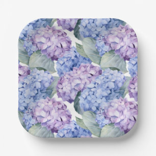 Hydrangeas  paper plate