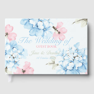 Hydrangeas Pastel Bloom Guest Book