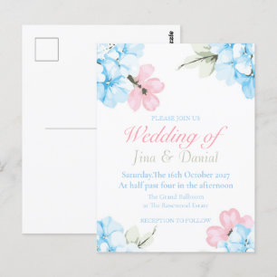 Hydrangeas Pastel Bloom Postcard